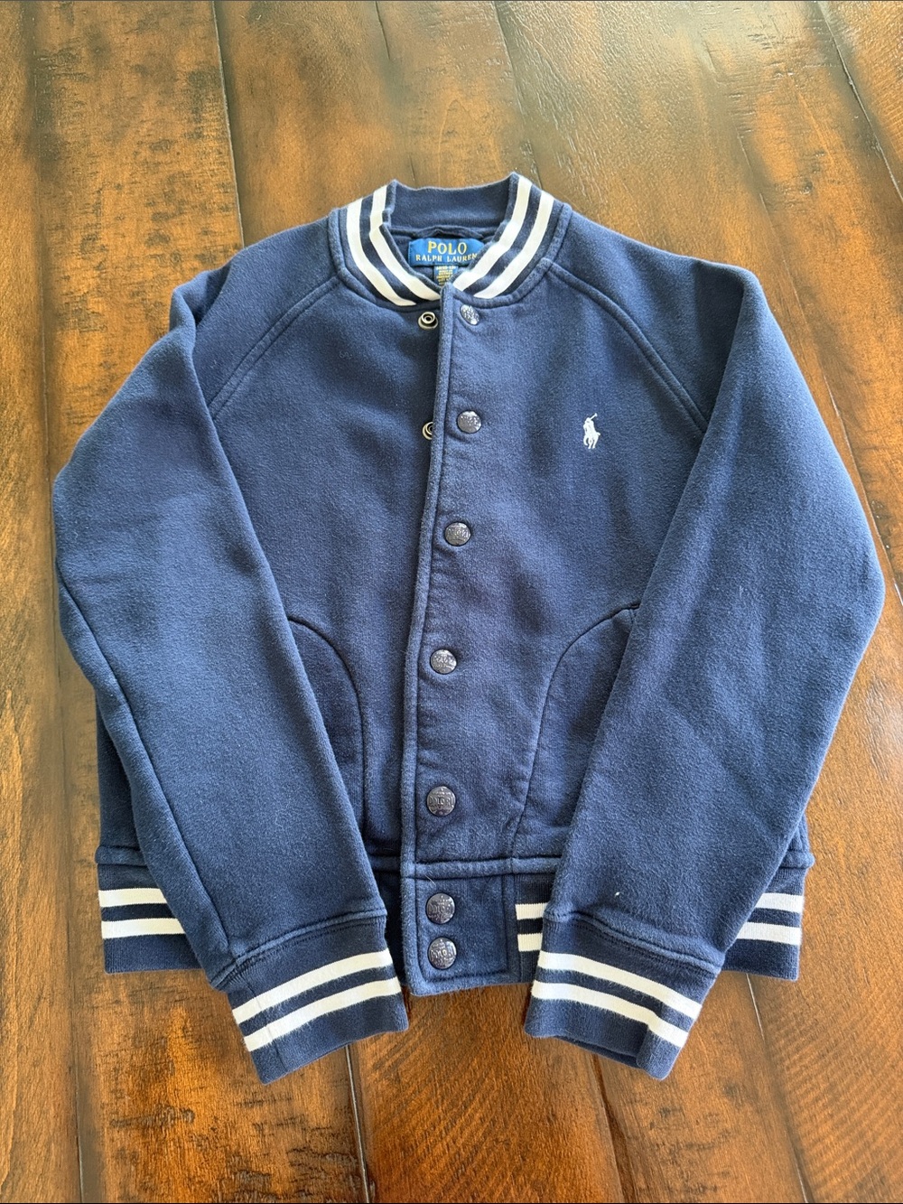Polo by Ralph Lauren Navy Jacket with White Stripe Trim
